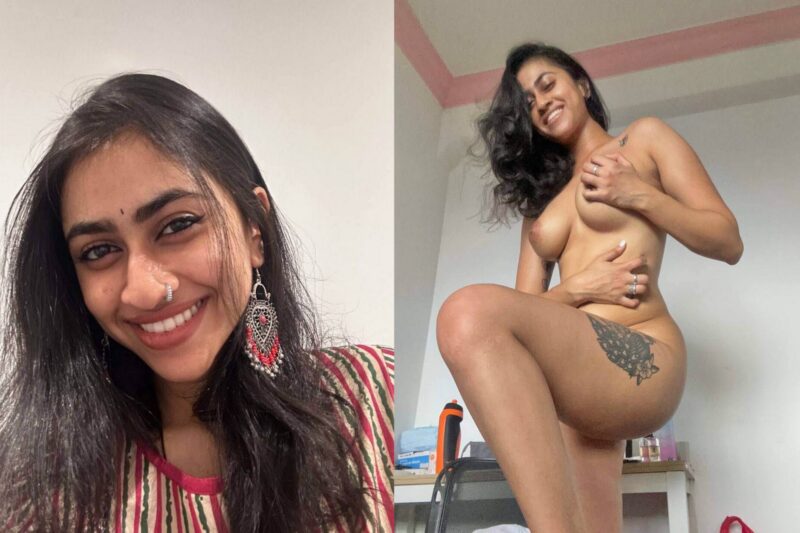 Beautiful Indian Girl Nude Photos with Thigh Tattoo