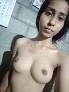 Amateur village indian girl topless tits selfies 008
