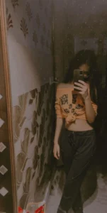 Skinny indian teen with small tits nude selfies 1