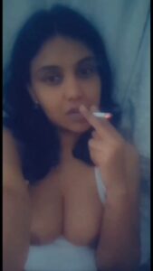 Sexy girlfriend smoking and drinking nude photos 011